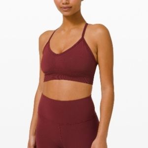 (EUC) Lululemon Ebb to Street Bra Light Support C/D Cup Size 6 Red Merlot